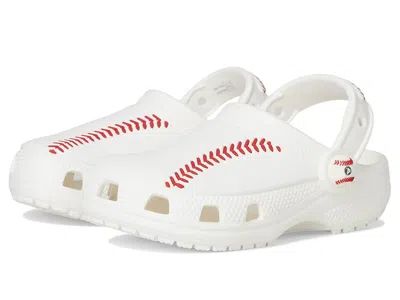 Crocs Classic Sports Clog (toddler) Kids Shoes Baseball : 4 Toddler M, Vinyl In White