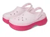 Crocs Classic Stacked Waterproof Clog In Pink