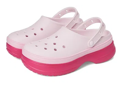 Crocs Classic Stacked Clogs Platform Sneakers Clog Shoes Dragon Fruit : In Pink
