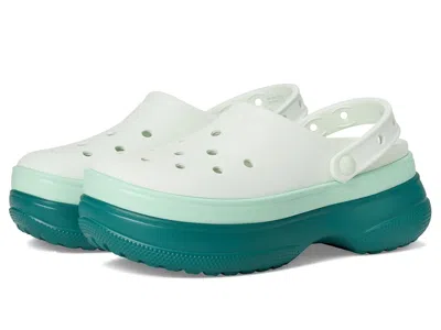 Crocs Classic Stacked Clogs Platform Sneakers Clog Shoes Hosta : In Green