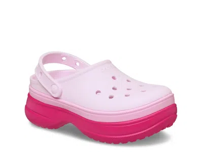 Crocs Classic Stacked Platform Clog In Pink