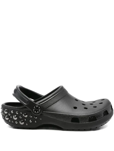 Crocs Classic Studded Clogs In Black