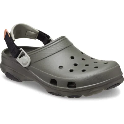 Crocs All Terrain Clog Black In Dusty Olive/multi