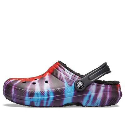 Crocs Classic Lined Tie-dye Clog In Multi/black