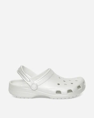 Crocs Classic Tinted Metallic Clogs Moonlight In White