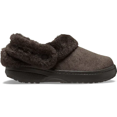 Crocs Classic Unfurgettable Vegan Suede Clog In Brown