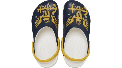 Crocs Classic Us Navy Clog In White/multi