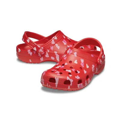 Crocs Classic Vday 209682-6zr Clog Unisex Red Slip On Comfort Casual Shoes Ups70 (red,m9-w11)