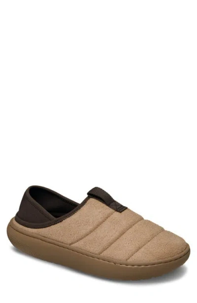 CROCS CROCS CLASSIC VEGAN SUEDE QUILTED SLIP ON SHOE