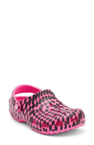 Crocs Classic Warped Checker Clog In Multi