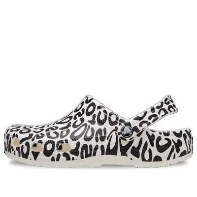 Crocs Classic Warped Logo Clogs 'white Black'