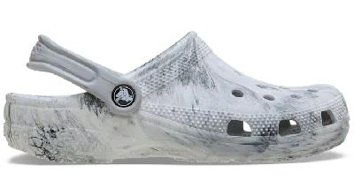 Crocs Classic Watercolor Marbled Clog In Gray