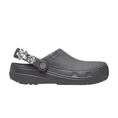 Pre-owned Crocs Crafted Silver Flowers Clog 'silver Flowers' | Grey | Men's Size 5 In Gray