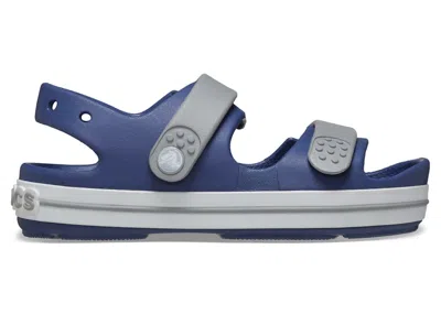 Pre-owned Crocs Crocband Cruiser Sandal (kids) Sneakers In Bijou Blue/light Grey In Multi