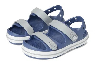 Crocs Crocband Cruiser Sandal (little Kids/big Kids) Kid's Shoes Bijou Blue/light Grey : 3 Little Kid M, S In Multi