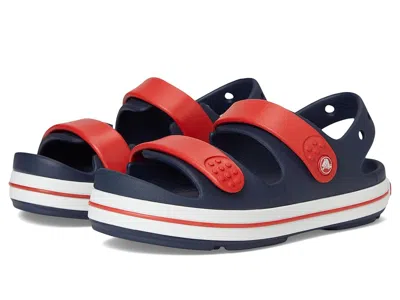 Crocs Crocband Cruiser Sandal (little Kids/big Kids) Kid's Shoes Navy/varsity Red : 3 Little Kid M, Synthe