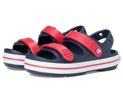 Crocs Crocband Cruiser Sandal (toddler) Kid's Shoes Navy/varsity Red : 9 Toddler M, Rubber/synthetic