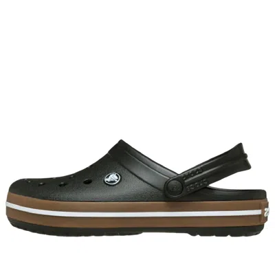 Crocs Crocband Perforated Logo-patch Clogs In Black