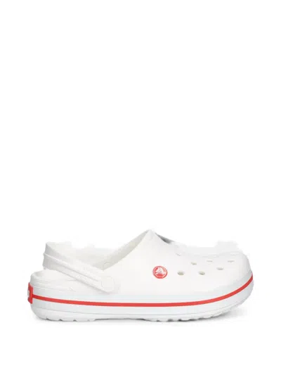 Crocs Crocband Perforated Slingback Clogs In White