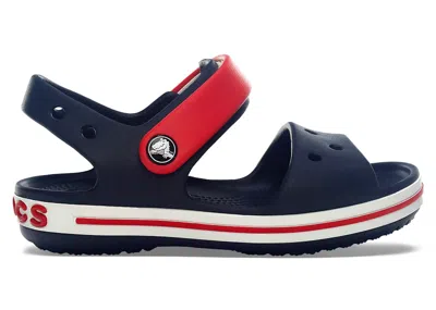Pre-owned Crocs Crocband Sandal (kids) Sneakers In Navy Blue/red