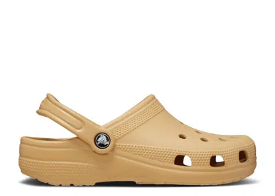 Crocs Classic Perforated Mules In Gold