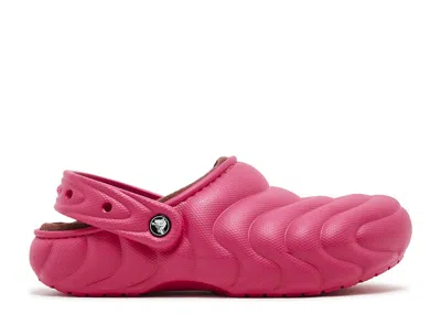 Crocs Classic Overpuff Lined Clog 'dragon Fruit' In Pink