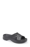 Crocs Cross Strap Slide Sandal In Black
