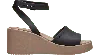 Crocs Brooklyn Ankle Strap Wedge In Black/mushroom