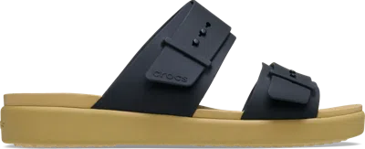 Crocs | Women | Brooklyn Buckle Low Low | Sandals | Black / Tan | 5