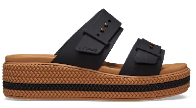 Crocs Brooklyn Woven Buckle Sandales Femmes Black 42