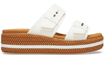Crocs Brooklyn Woven Buckle Sandales Femmes Chalk 42