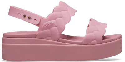 Crocs Brooklyn Woven Low Wedge In Rosette