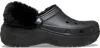 Crocs | Women | Classic Platform Fuzz Lined | Clogs | Black | 9 In Black