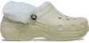 Crocs | Women | Classic Platform Fuzz Lined | Clogs | Bone | 8 In Brown