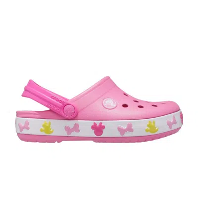 Pre-owned Crocs Disney X  Classic Clog Kids 'fun Lab Mickey Lights - Pink Lemonade' | Kid's Size 12