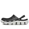 Crocs Duet Beach Sandals Black White