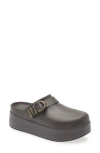 Crocs Dylan Boho Buckle Platform Clog In Espresso