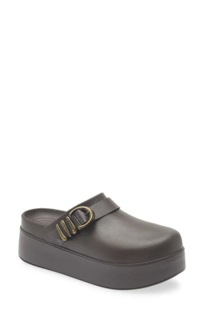 Crocs Dylan Boho Buckle Platform Clog In Espresso