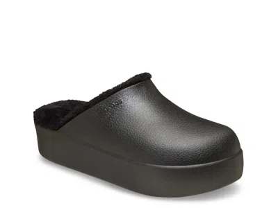Crocs Dylan Lined Platform Clog In Black