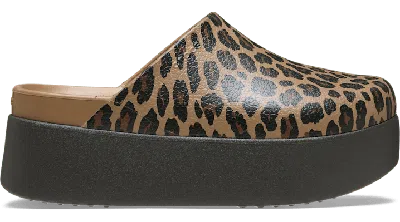 Crocs Dylan Platform Animal Clog In Animal Print