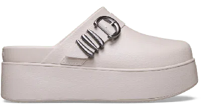 Crocs Dylan Platform Boho Buckle Clog In Cocoa Crème