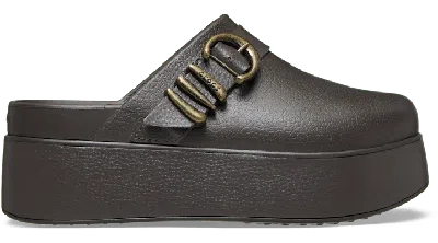 Crocs Dylan Platform Boho Buckle Clog In Espresso