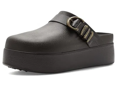Crocs Dylan Platform Boho Buckle Clogs Women's Clog/mule Shoes Espresso: 7 M In Black