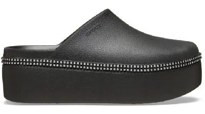 Crocs Dylan Platform Diamante Clog In Black