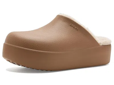 Crocs Dylan Platform Lined Clogs, Fuzzy Slippers Women's Clog/mule Shoes Sepia/sandstone: 6 M, Eva In Brown