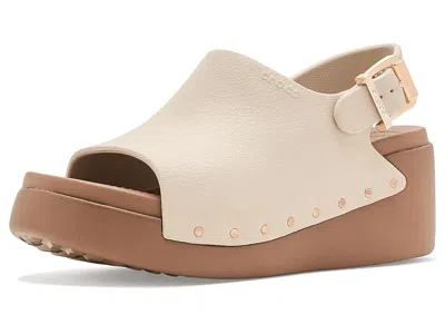 Crocs Dylan Platform Slide Sandals Women's Dress Sandals Frappe/sepia/studded: 10 M In Neutral