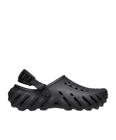 Crocs Echo Logo-embossed Clogs In Black