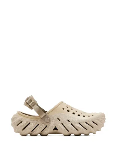 Crocs Echo Crackle Mules In Nude