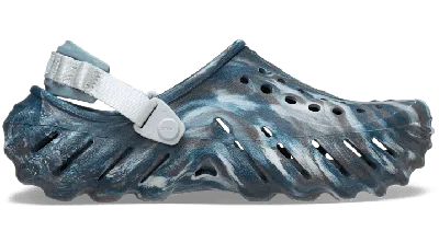 Crocs Echo Marbled Clogs In Black Sand/multi