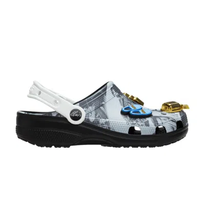 Pre-owned Crocs Elvis Presley X Classic Clog 'taking Care Of Business' | Grey | Men's Size 5 In Gray